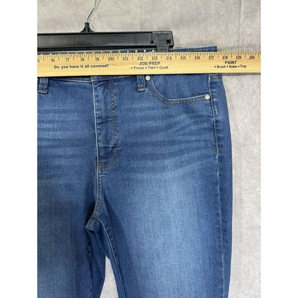 Talbots Jeans Womens 12 Blue Pedal Pusher Capri Jean Denim Comfort Stretch - Picture 6 of 9